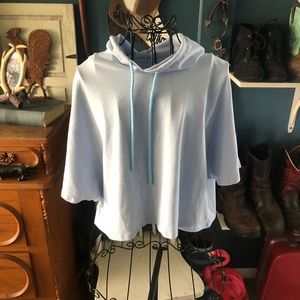 Cropped Hooded Short Sleeve Hoodie